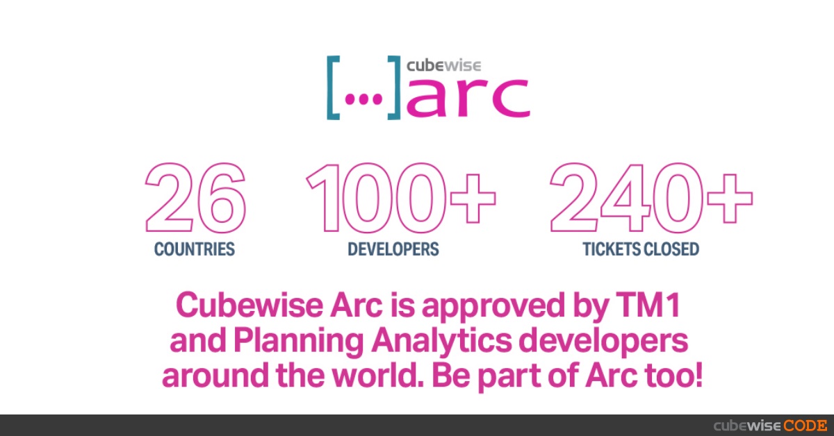 Cubewise Arc: approved by TM1 developers around the world!