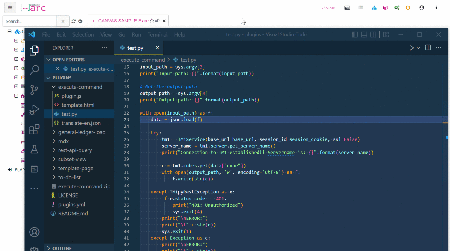 Executing Python scripts with Arc