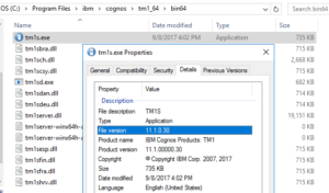 Determine the version of IBM Planning Analytics